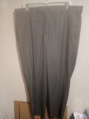 Savane Performance Dress Pants Men's 38x30 Gray Stretch Non-Iron NEW